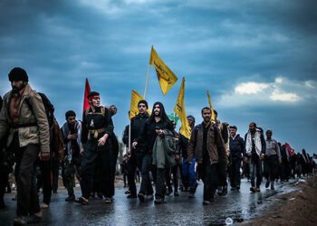 محمد حسین تقوایی زحمت کش بهداشت تنفسی پیاده روی اربعین