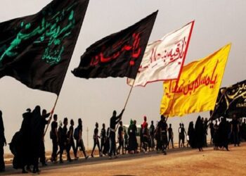 محمدحسین تقوایی زحمت کش بهداشت فردی در پیاده روی اربعین